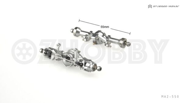 Orlandoo Hunter 1/35 55mm Complete Front and Rear Metal Axle Kit  #MA2-550 - Image 5